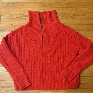 We The Free Vibrant Red zip up  Sweater